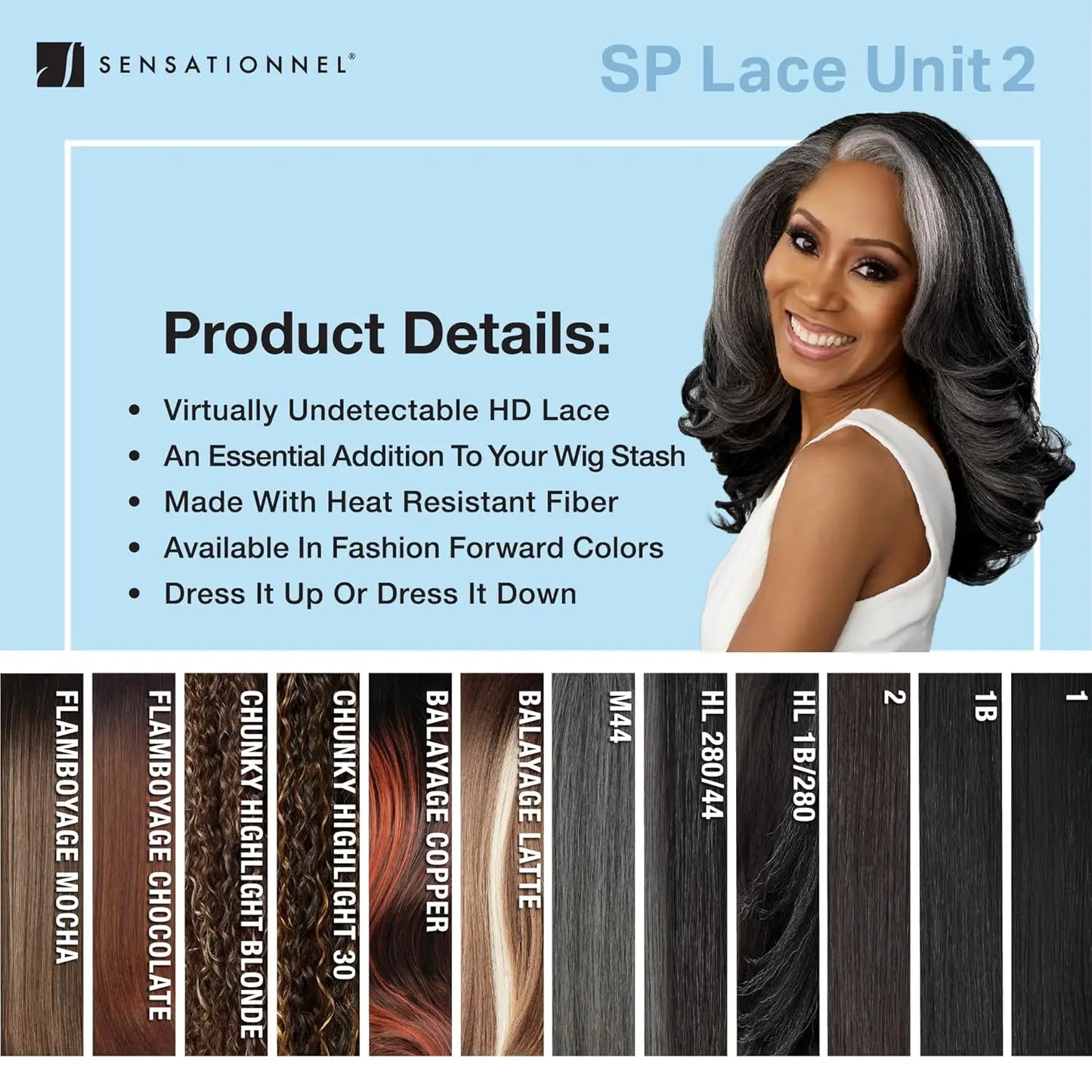 Sensationnel Dashly Lace Front Wig Salt N Pepper