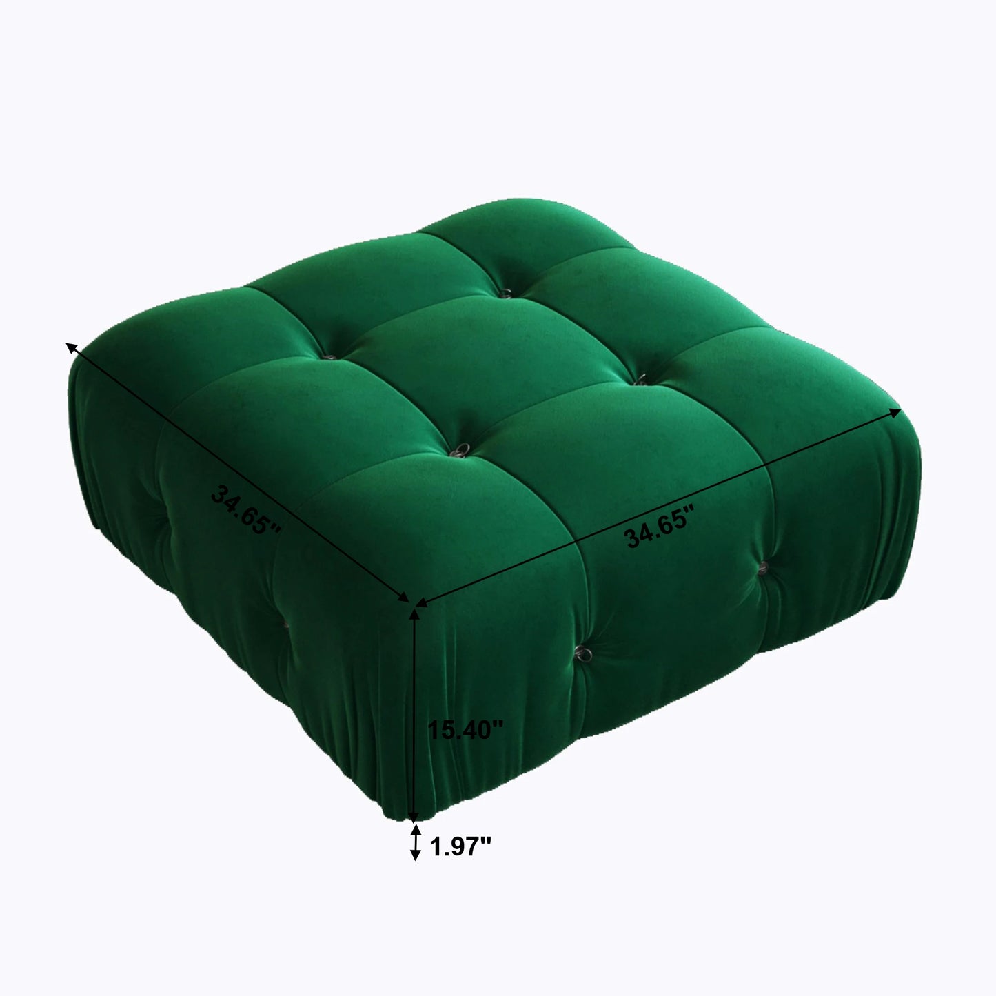 Sdorens 138" Modular Sectional Couch Modern U-Shaped Minimalist Velvet Sofas for Living Room Deep 4-Seat Sofas with 2 Ottomans
