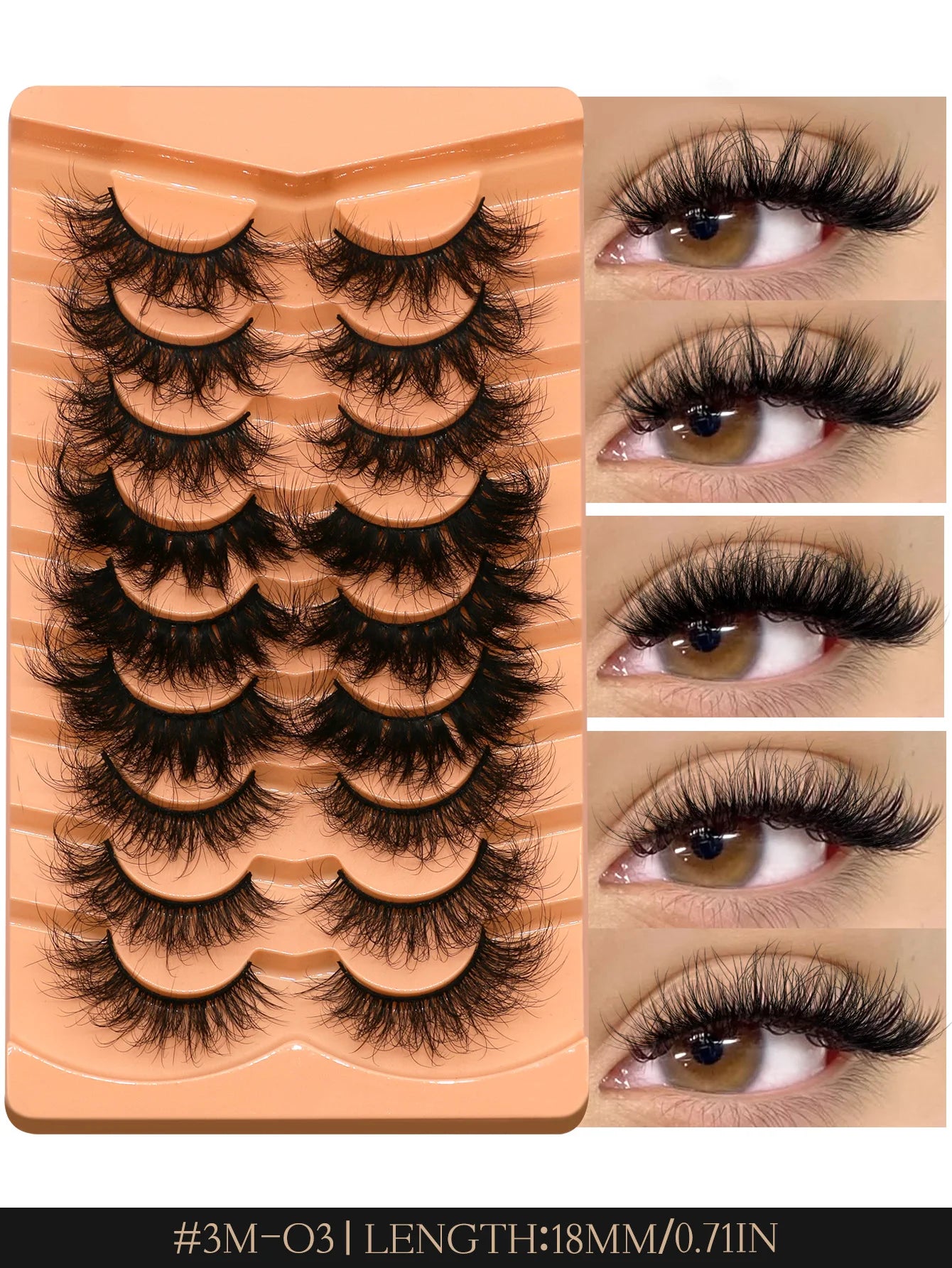 Cat Eyelashes Fluffy 3D Mink Natural  Eyelashes