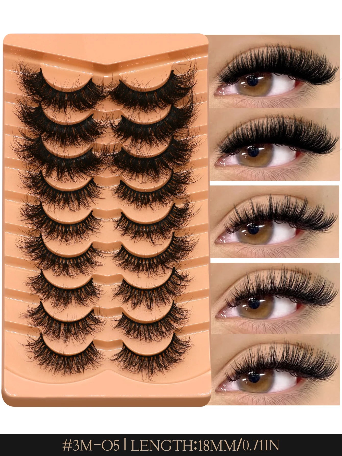 Cat Eyelashes Fluffy 3D Mink Natural  Eyelashes