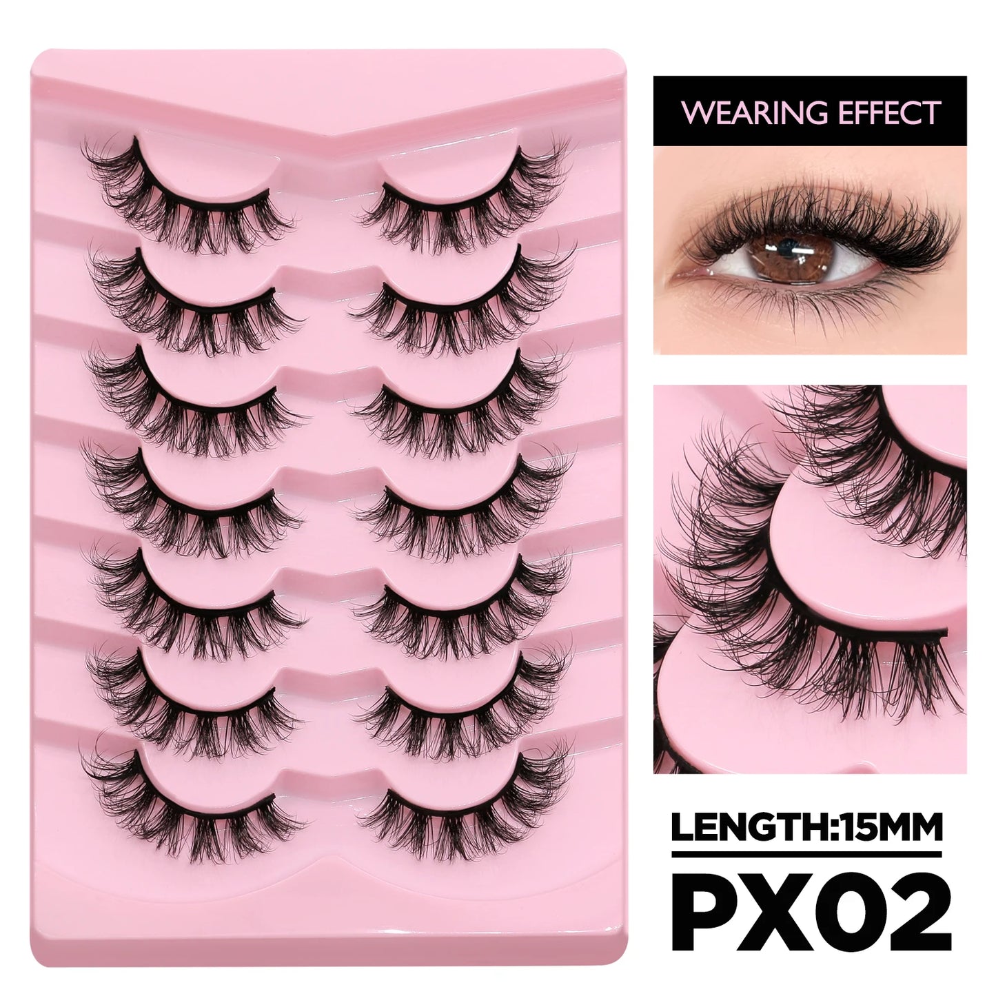 Cat Eyelashes Fluffy 3D Mink Natural  Eyelashes