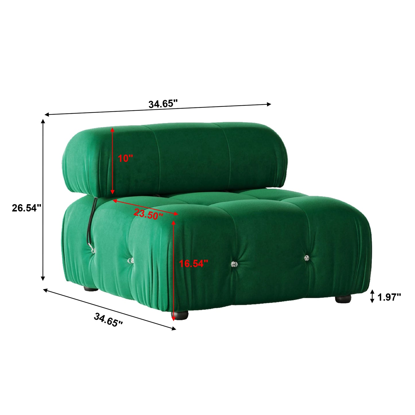 Sdorens 138" Modular Sectional Couch Modern U-Shaped Minimalist Velvet Sofas for Living Room Deep 4-Seat Sofas with 2 Ottomans