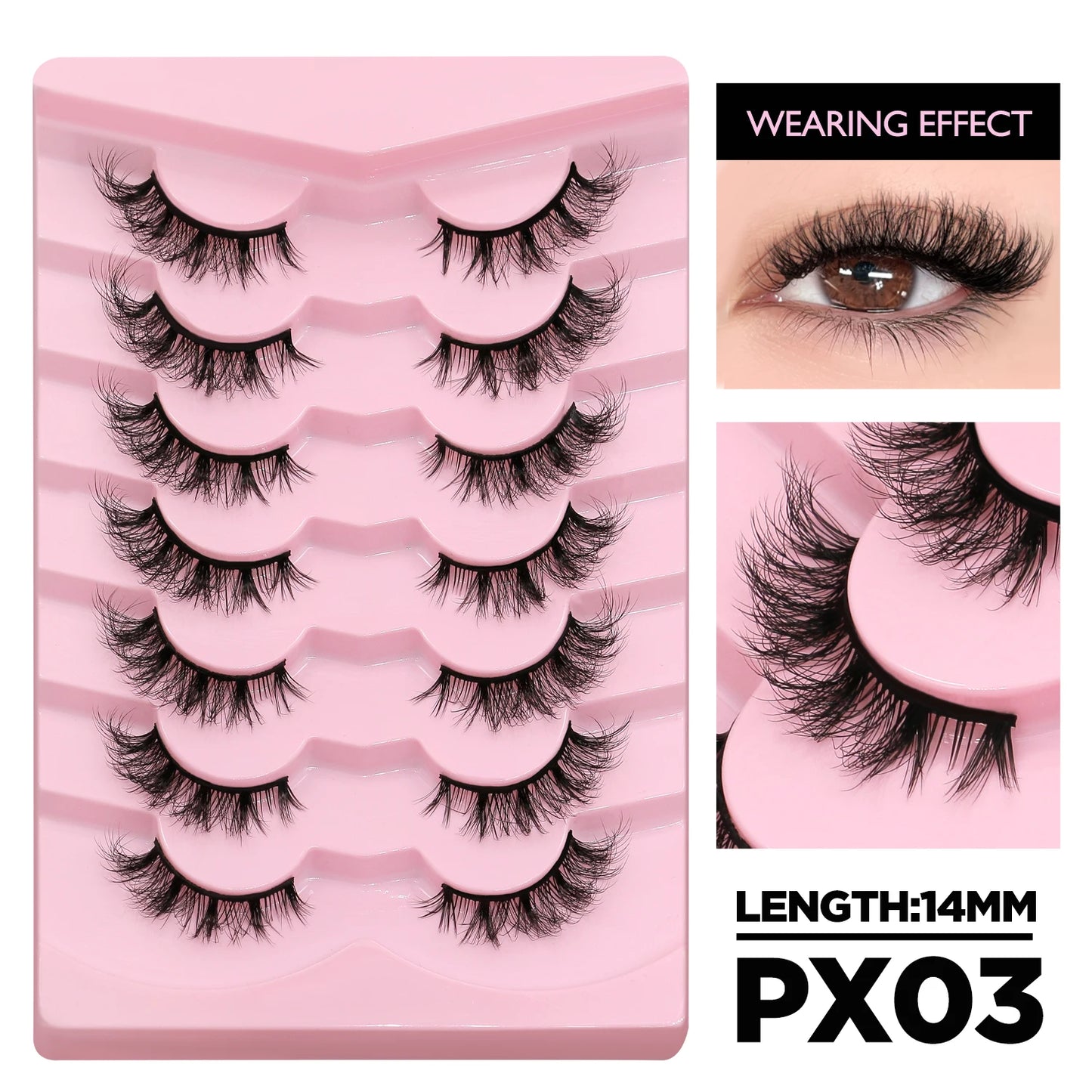 Cat Eyelashes Fluffy 3D Mink Natural  Eyelashes