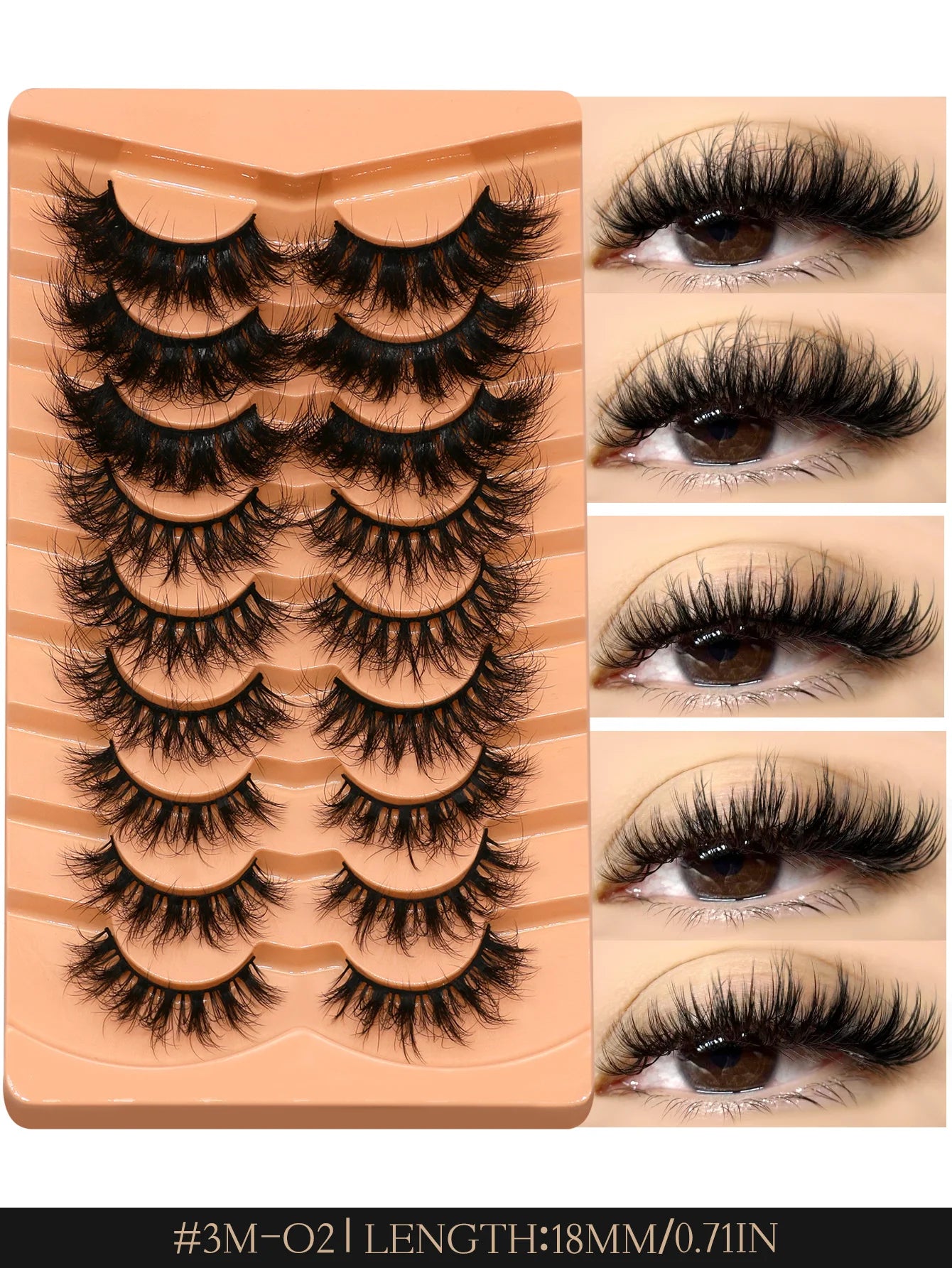 Cat Eyelashes Fluffy 3D Mink Natural  Eyelashes