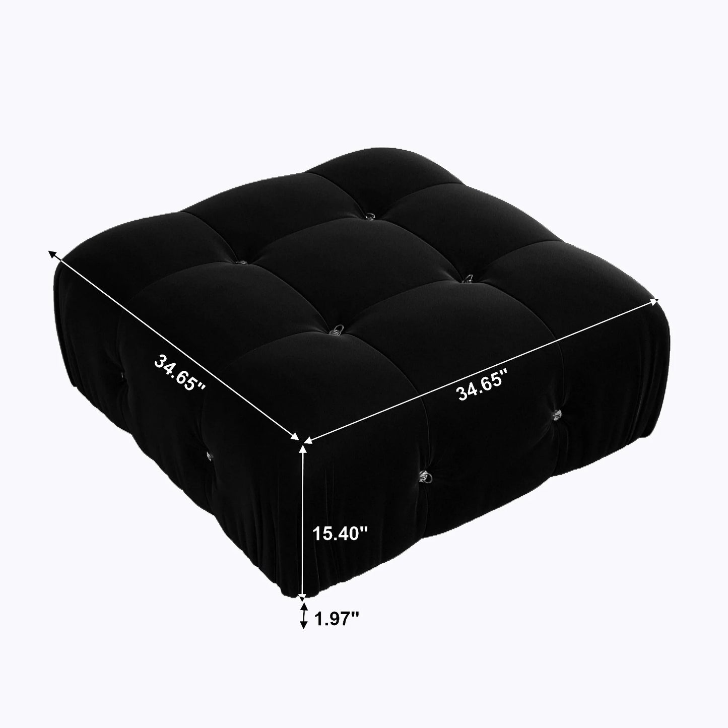 Sdorens 138" Modular Sectional Couch Modern U-Shaped Minimalist Velvet Sofas for Living Room Deep 4-Seat Sofas with 2 Ottomans