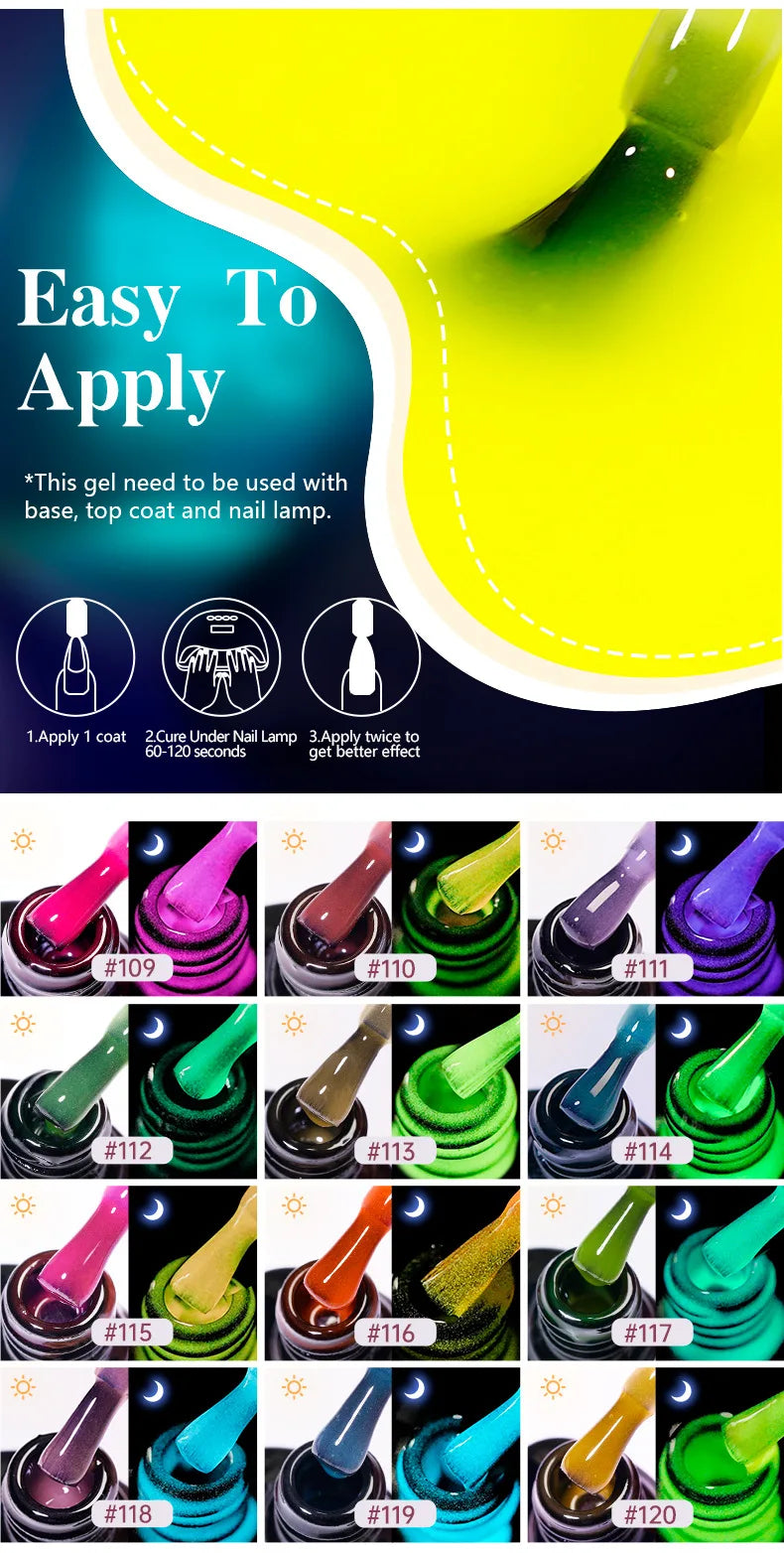Glows In The Dark Gel Nail Polish Set