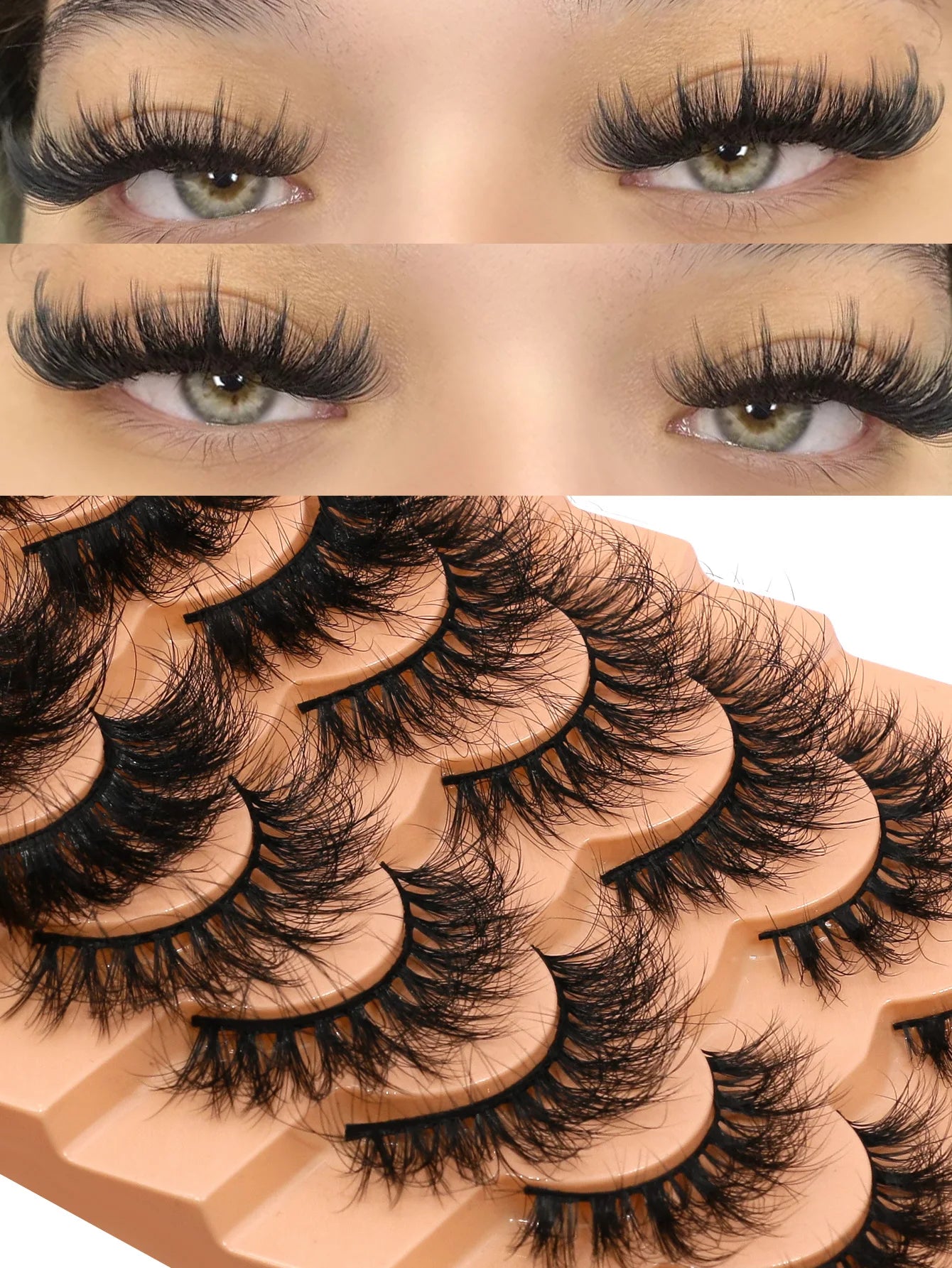 Cat Eyelashes Fluffy 3D Mink Natural  Eyelashes