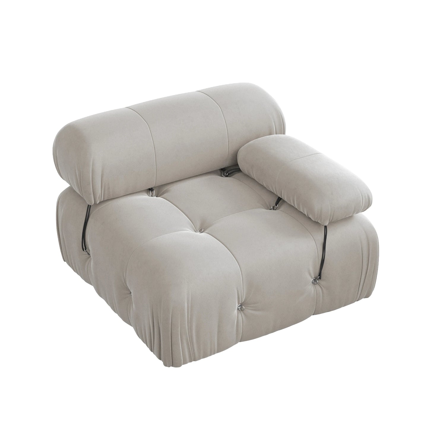 Sdorens 138" Modular Sectional Couch Modern U-Shaped Minimalist Velvet Sofas for Living Room Deep 4-Seat Sofas with 2 Ottomans