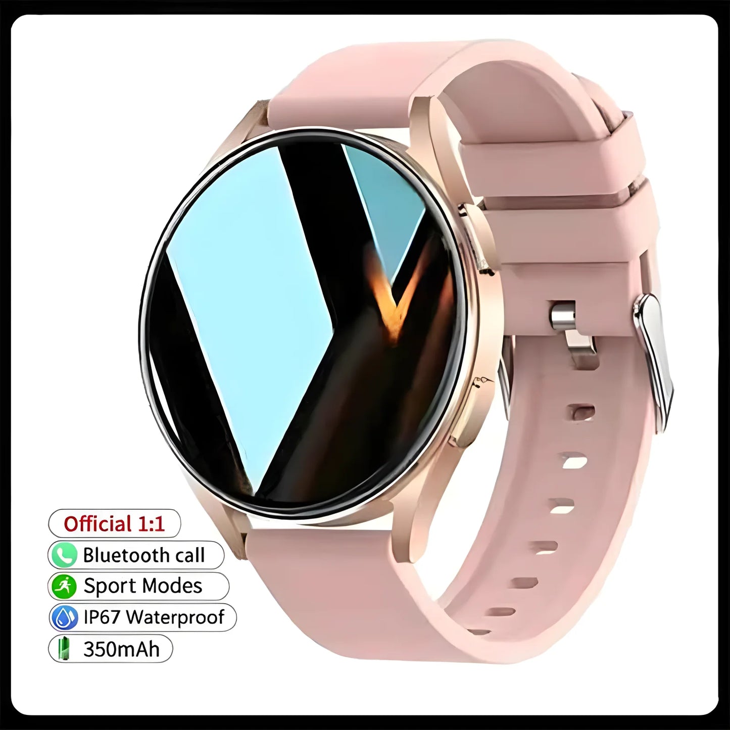 Bluetooth Smart Watch Pro 1.39-Inch Custom Dials Music Sports Men Women Watch 6 Health Monitor Smartwatch