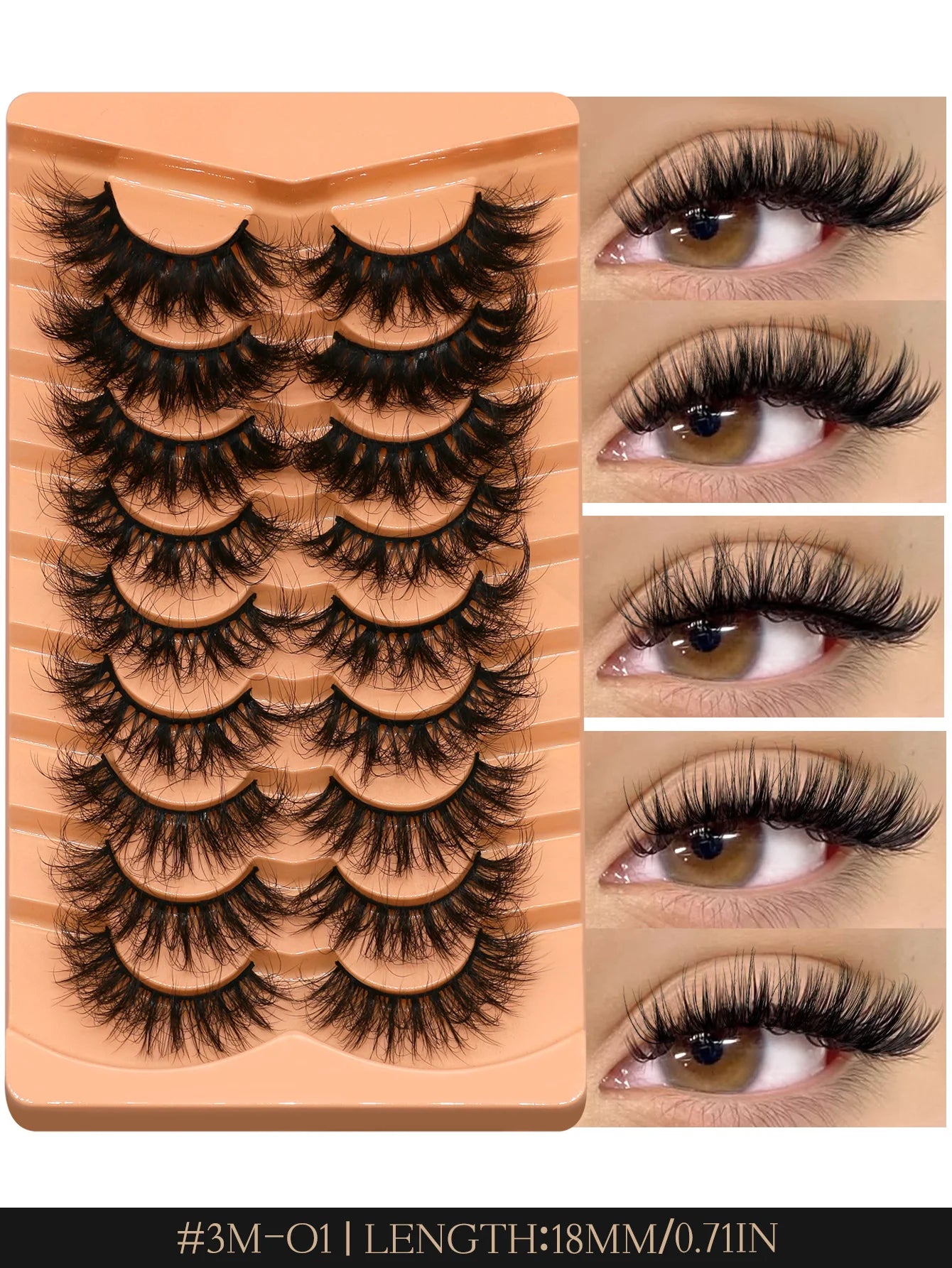 Cat Eyelashes Fluffy 3D Mink Natural  Eyelashes