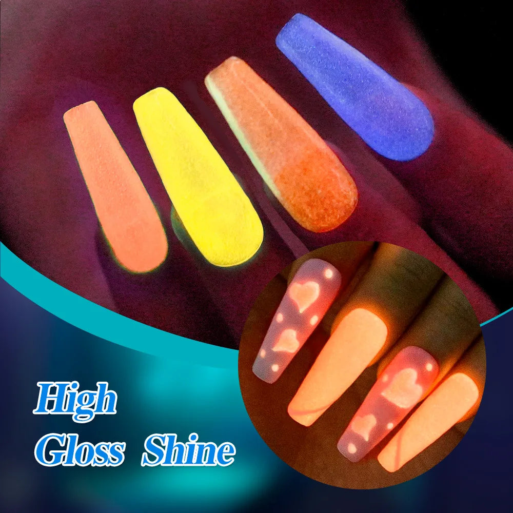 Glows In The Dark Gel Nail Polish Set