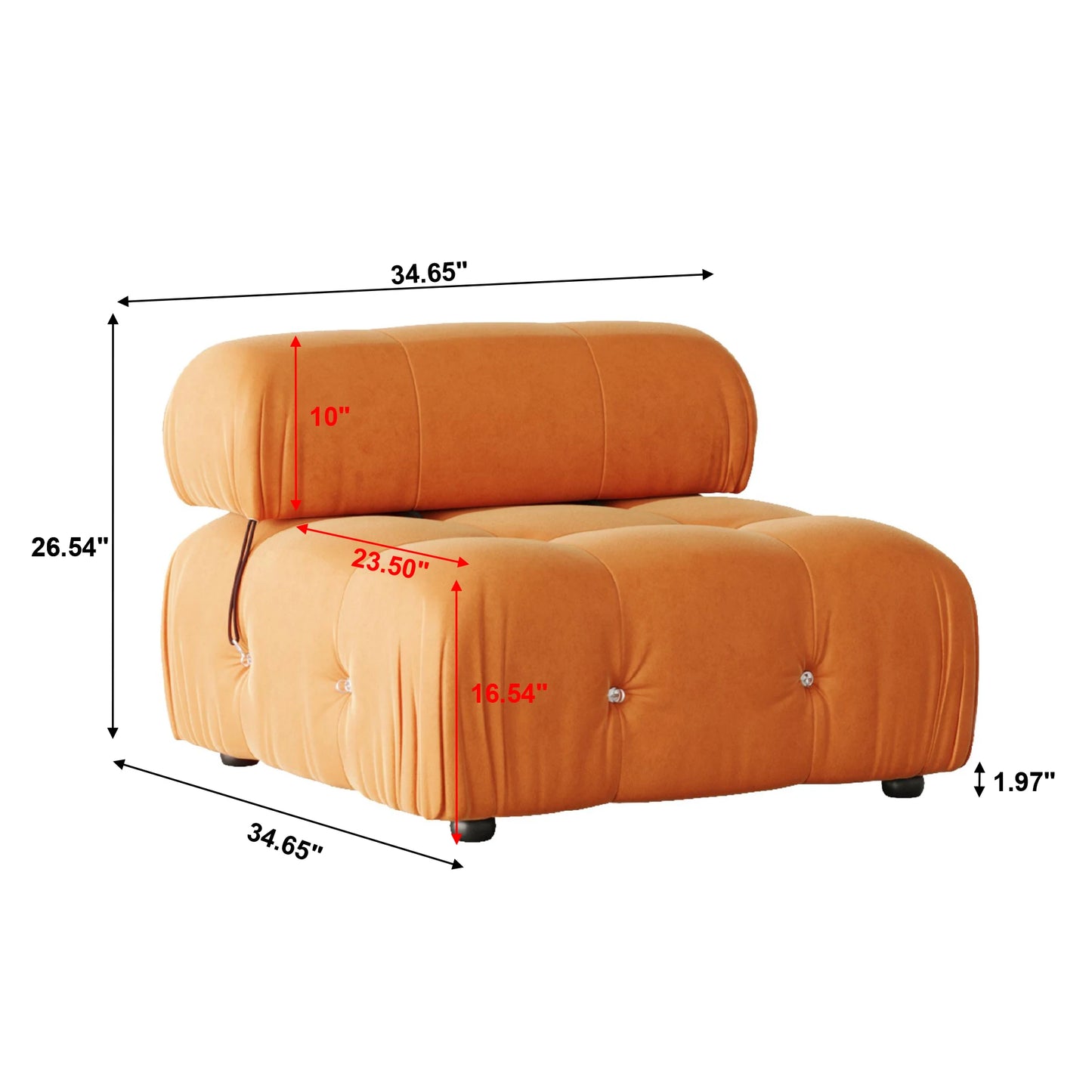 Sdorens 138" Modular Sectional Couch Modern U-Shaped Minimalist Velvet Sofas for Living Room Deep 4-Seat Sofas with 2 Ottomans