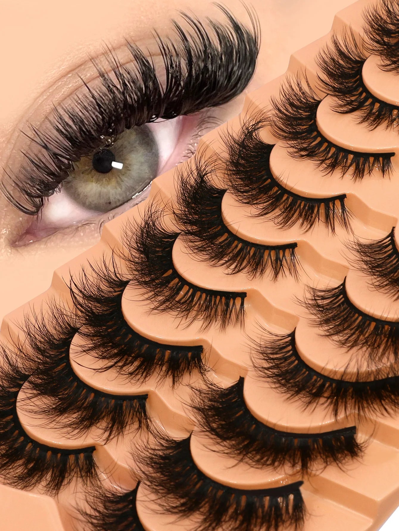 Cat Eyelashes Fluffy 3D Mink Natural  Eyelashes