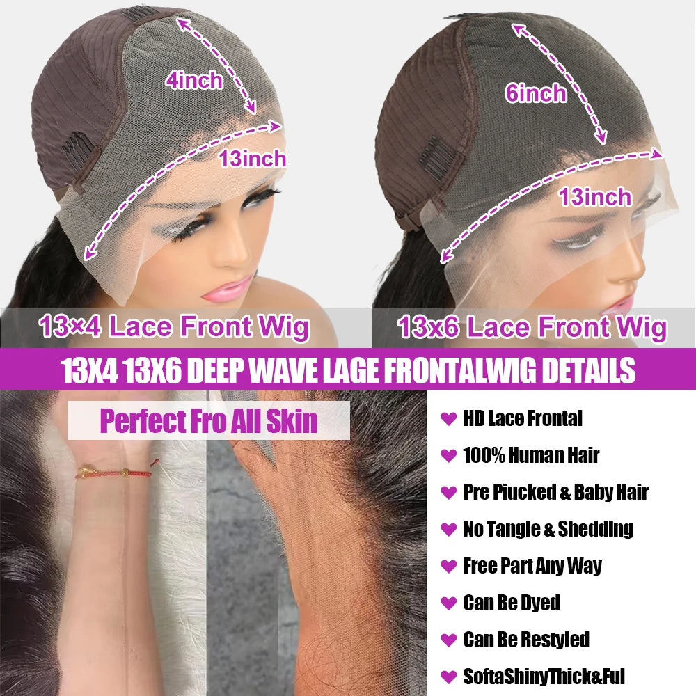 Deep Curly Wigs Human Hair 20-36 Inch