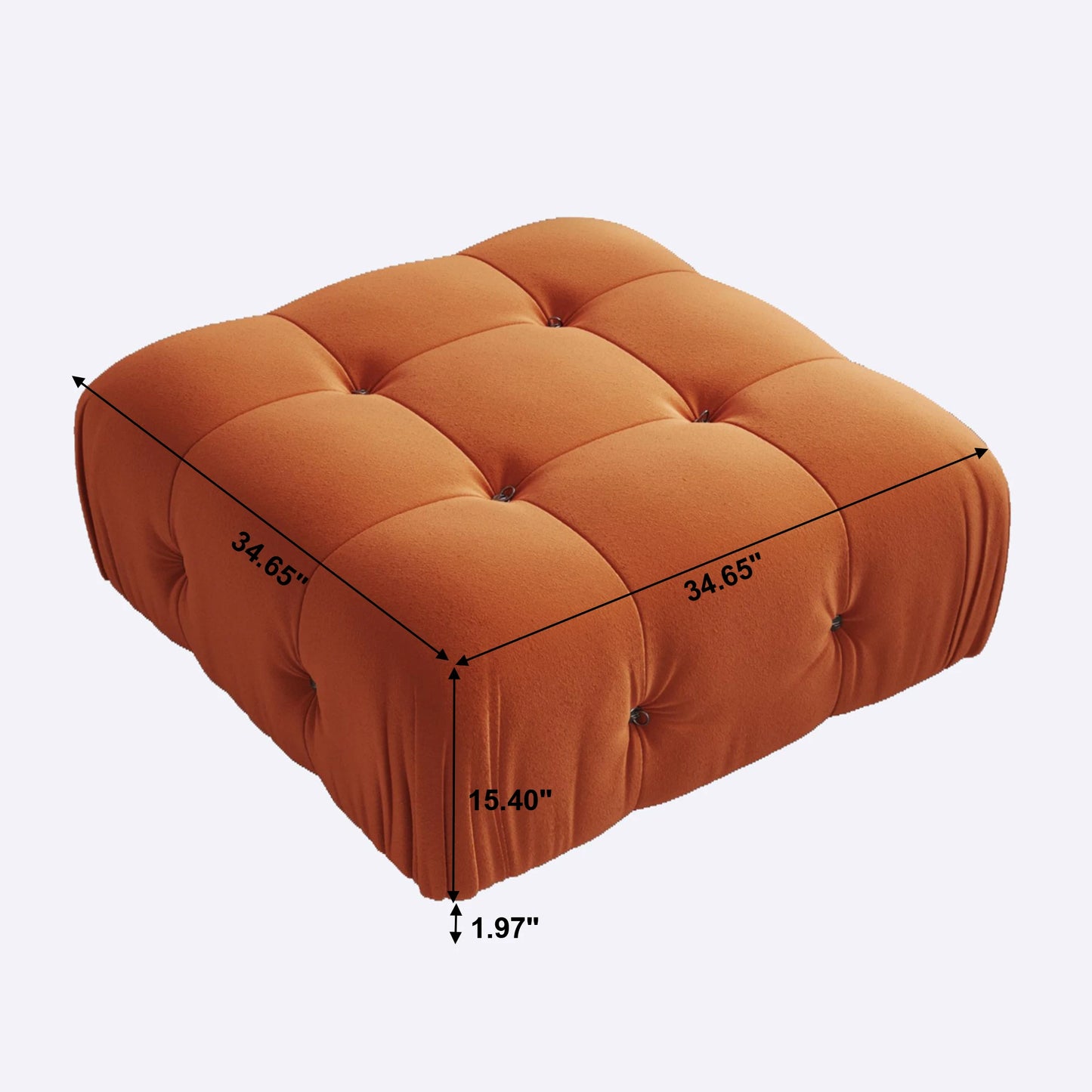 Sdorens 138" Modular Sectional Couch Modern U-Shaped Minimalist Velvet Sofas for Living Room Deep 4-Seat Sofas with 2 Ottomans