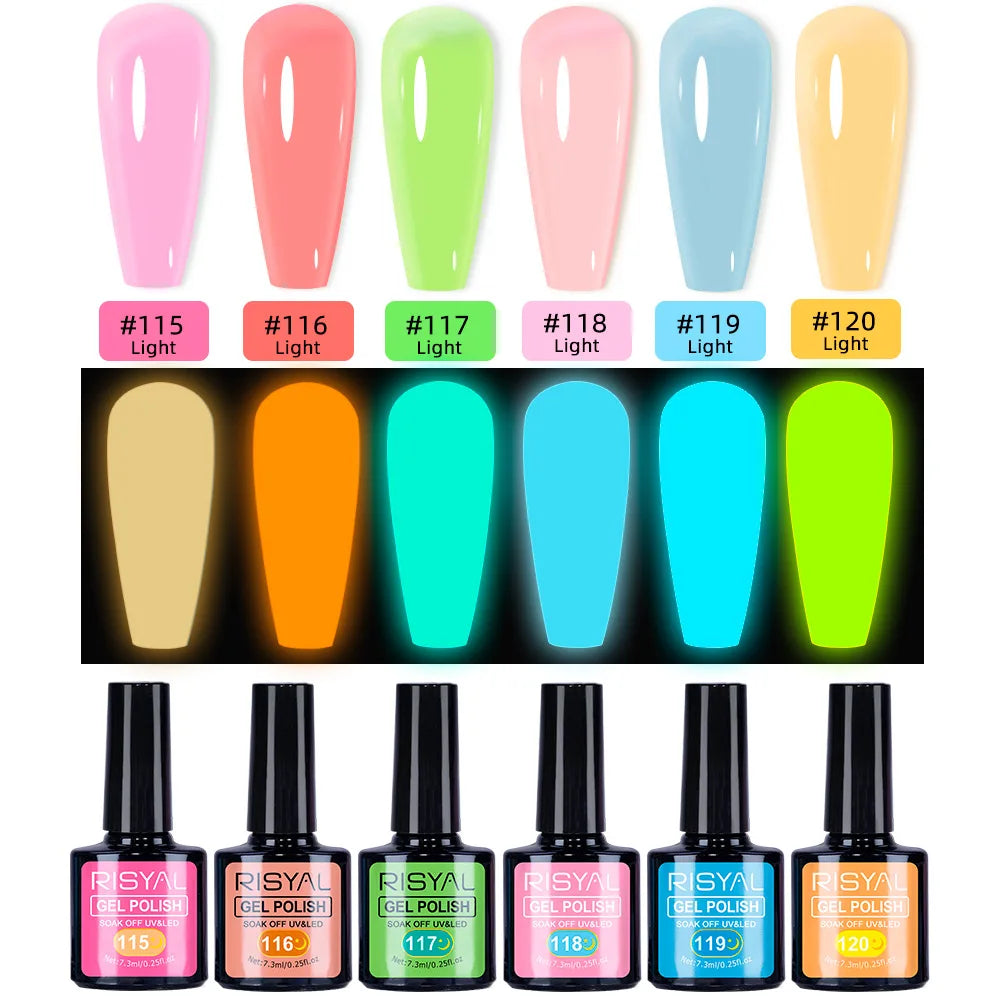 Glows In The Dark Gel Nail Polish Set