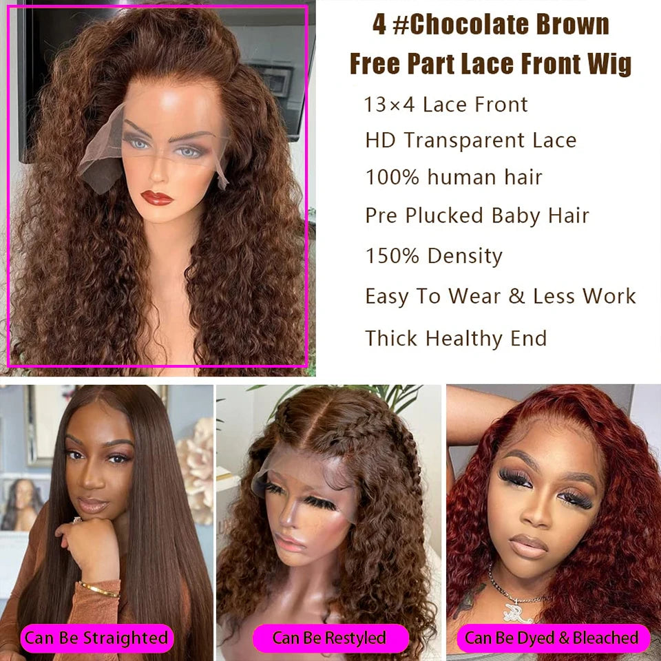 Deep Curly Wigs Human Hair 20-36 Inch
