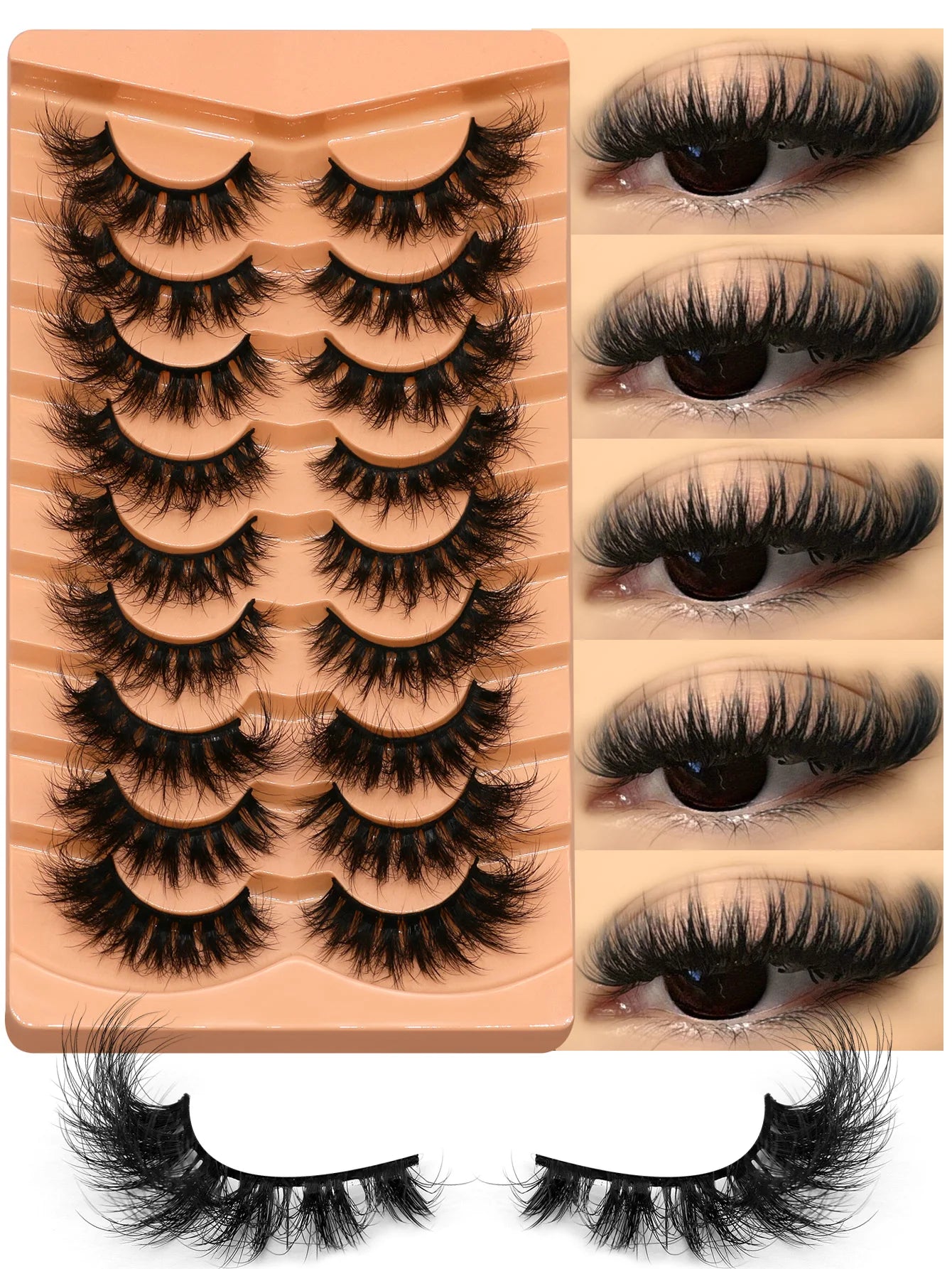 Cat Eyelashes Fluffy 3D Mink Natural  Eyelashes