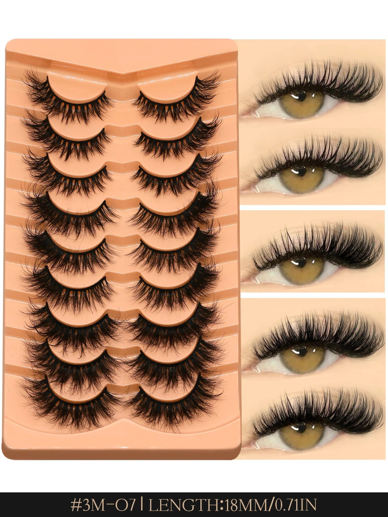 Cat Eyelashes Fluffy 3D Mink Natural  Eyelashes