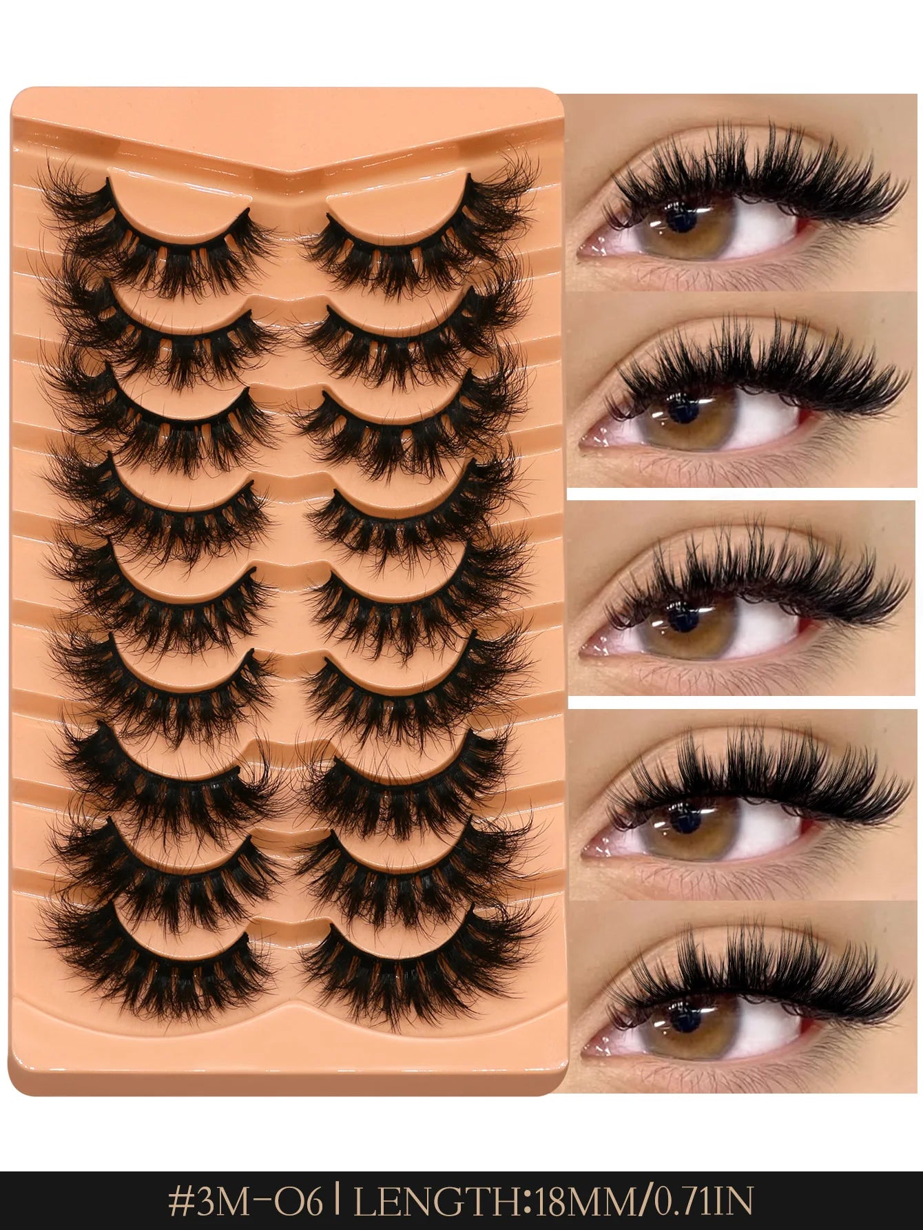 Cat Eyelashes Fluffy 3D Mink Natural  Eyelashes