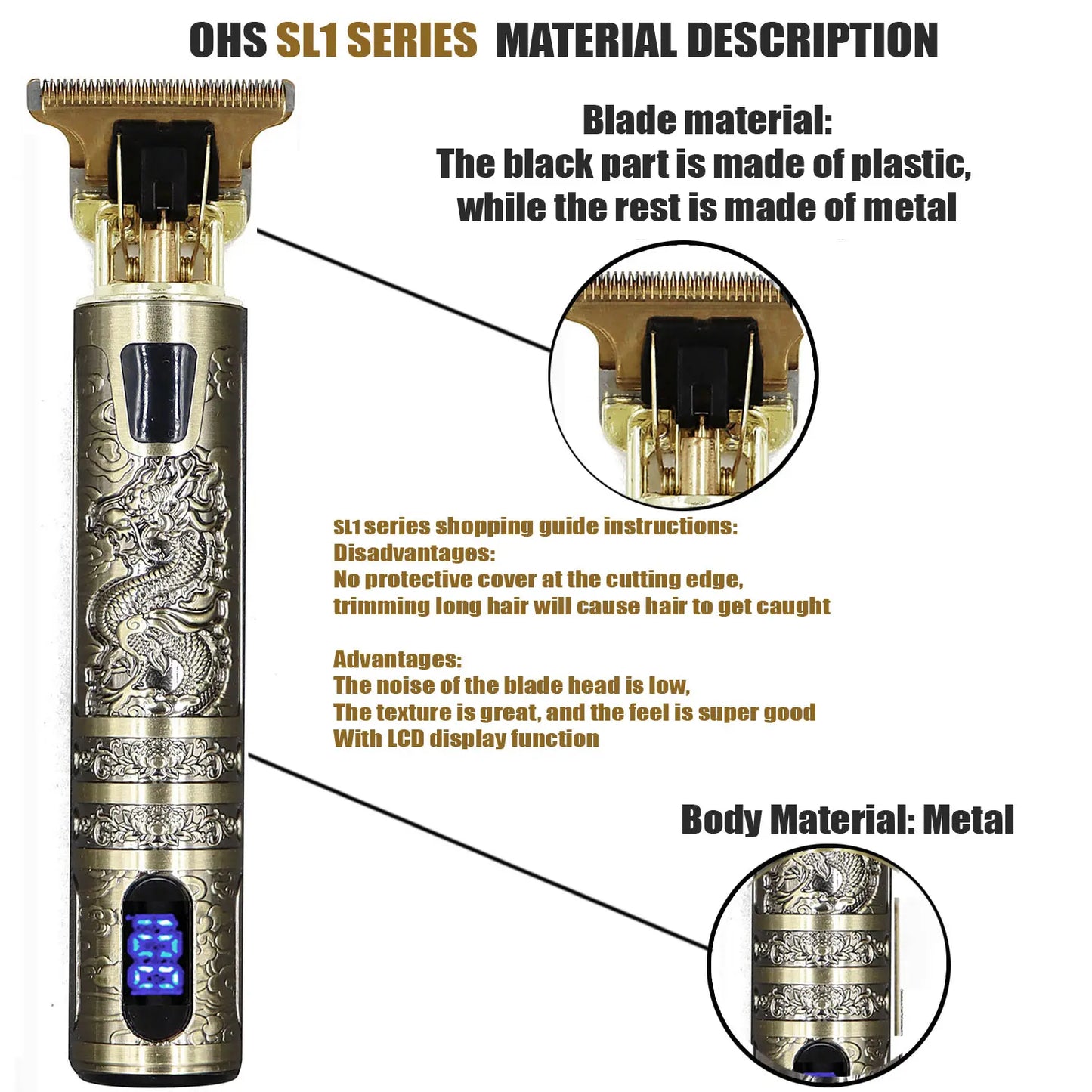 Hair Clipper Trimmer Electric Haircut