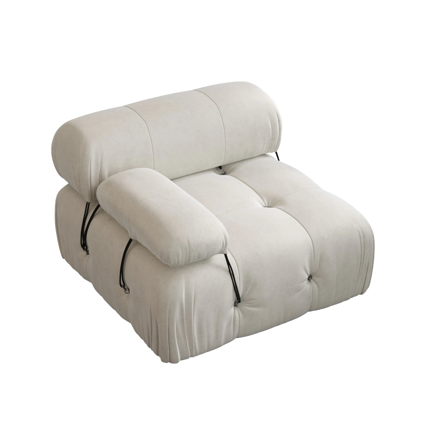 Sdorens 138" Modular Sectional Couch Modern U-Shaped Minimalist Velvet Sofas for Living Room Deep 4-Seat Sofas with 2 Ottomans