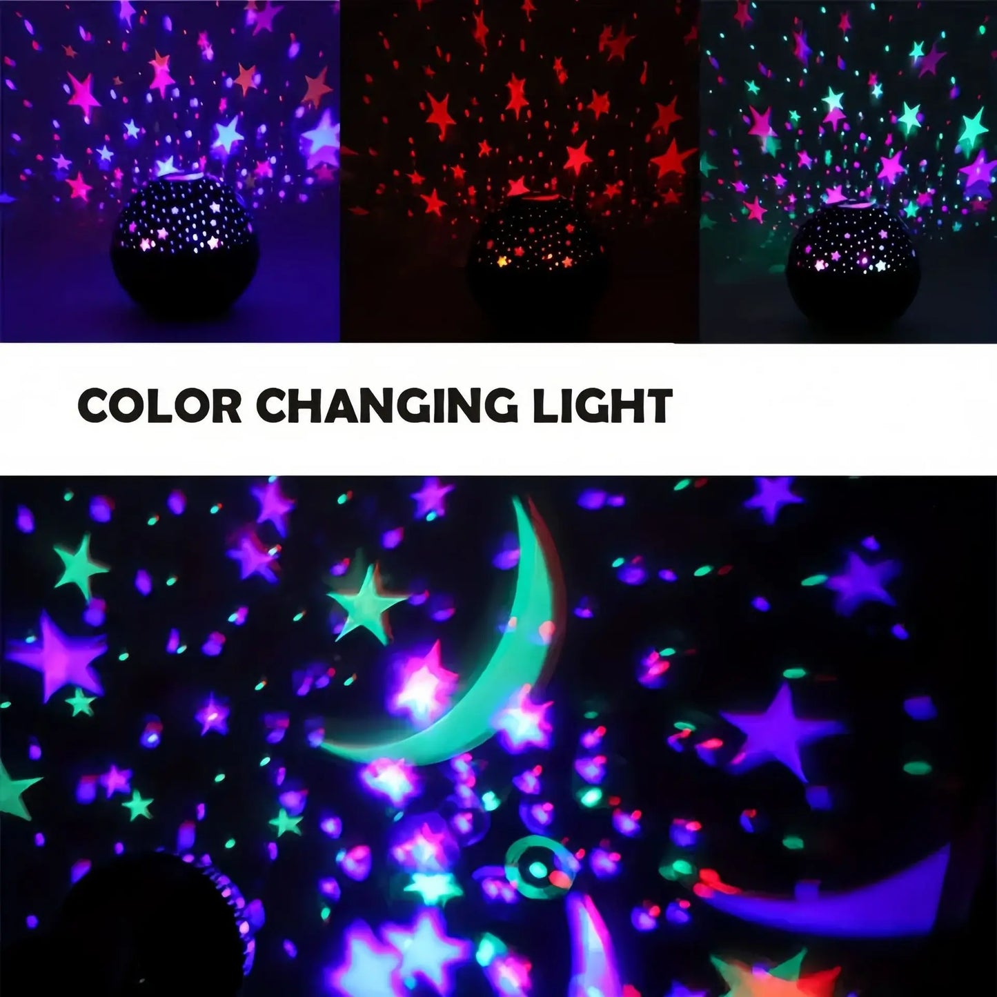 Starry Sky Moon Projector Light