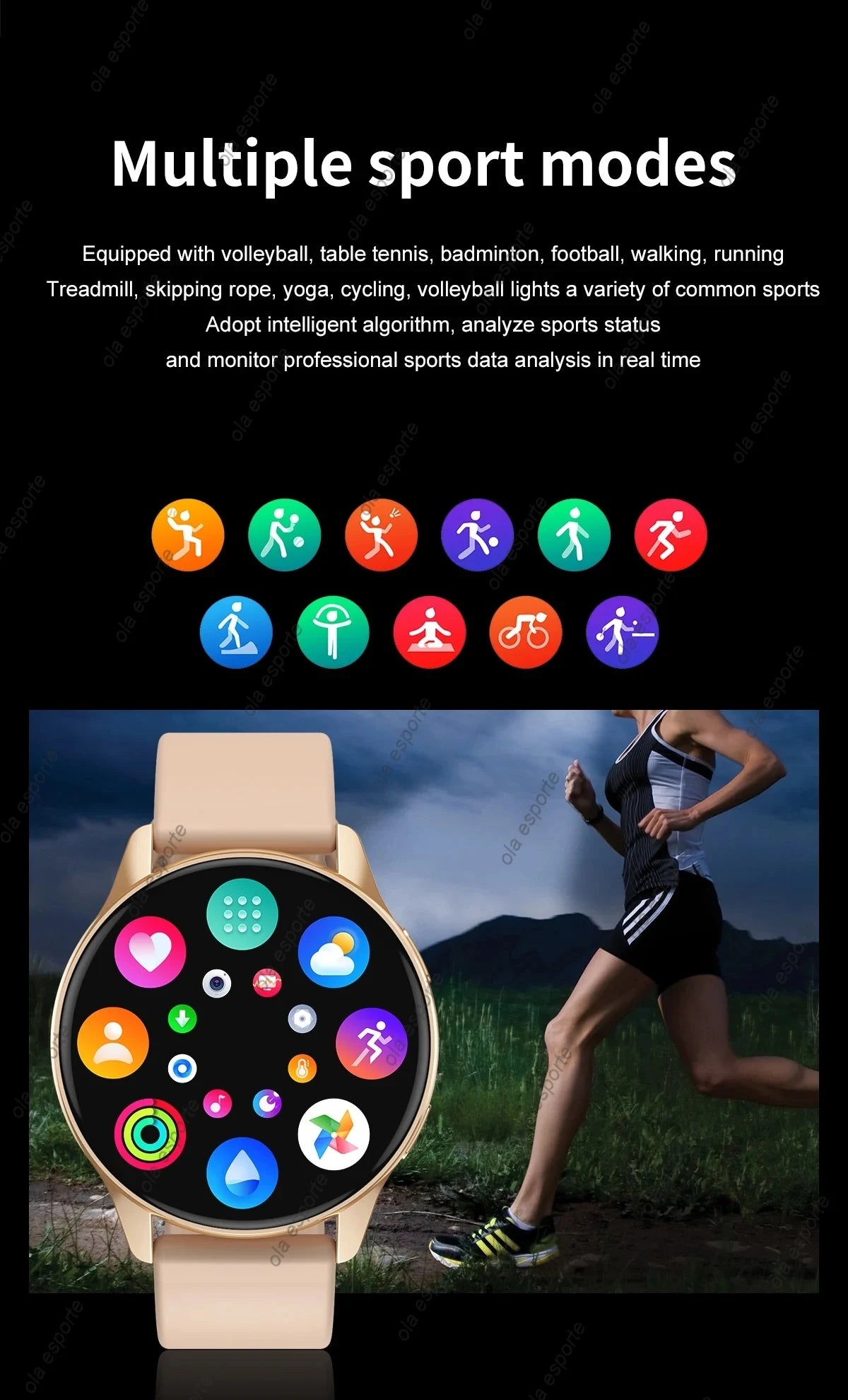Bluetooth Smart Watch Pro 1.39-Inch Custom Dials Music Sports Men Women Watch 6 Health Monitor Smartwatch